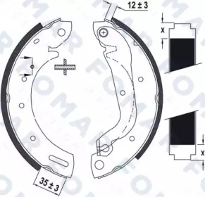 Комлект тормозных накладок FOMAR Friction FO 9036